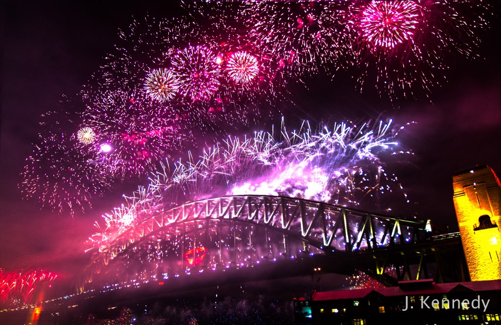Sydney Harbour Fireworks as viewed from Walsh Bay ushering in 2013